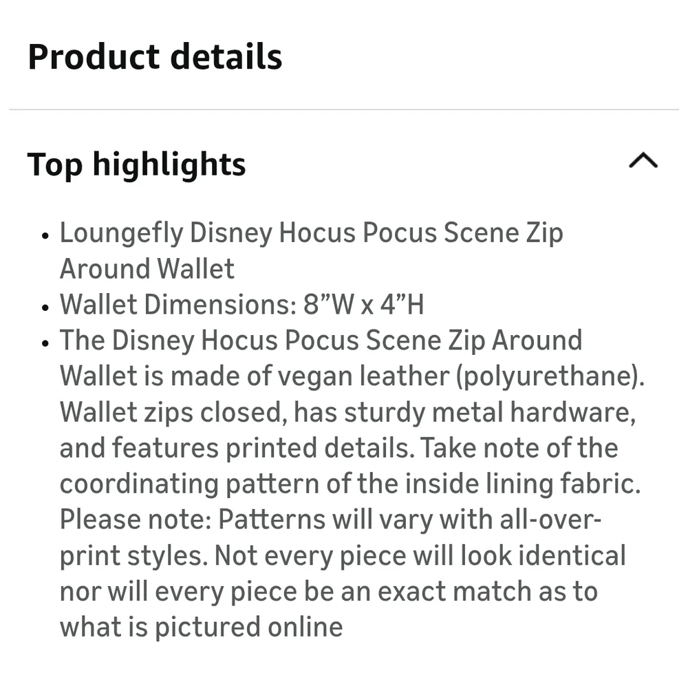 Hocus Pocus Loungefly Disney Zip Wallet - Black and Purple - Picture 5 of 6